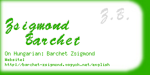 zsigmond barchet business card